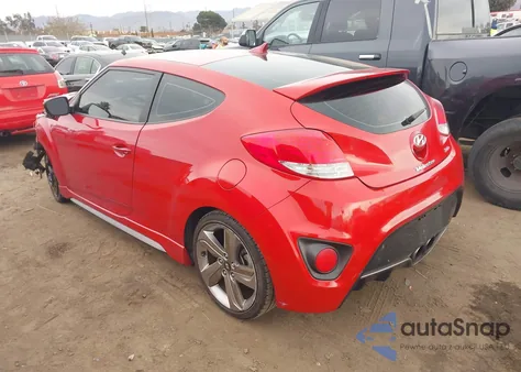 2013 Hyundai Veloster Turbo W/Black from USA, damaged, VIN KMHTC6AE3DU096959